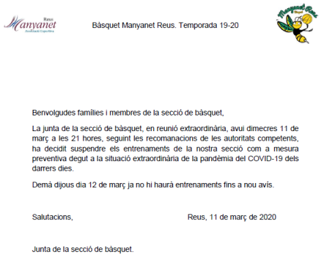 suspensio entrenaments